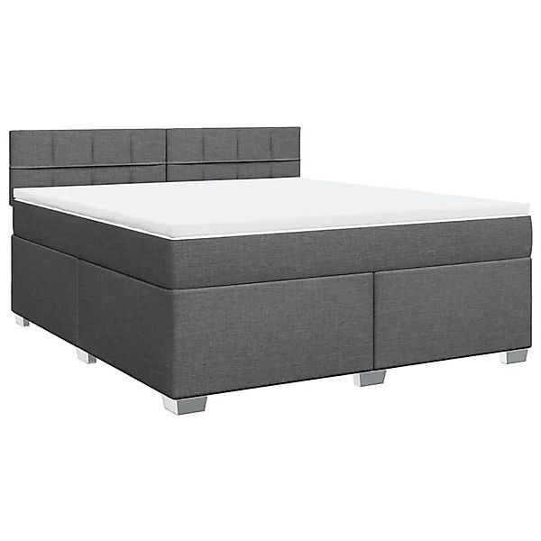 vidaXL Boxspringbett mit Matratze Dunkelgrau 180x200 cm Stoff 3285968 günstig online kaufen