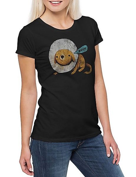 Urban Backwoods Print-Shirt Cone Dog Why Damen T-Shirt Deutscher Schäferhun günstig online kaufen