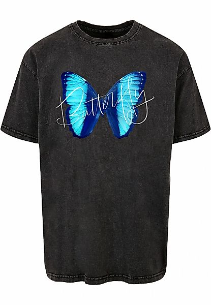 Merchcode T-Shirt "Merchcode Herren Butterfly Blue Acid Washed Heavy Oversi günstig online kaufen