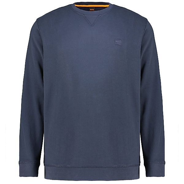 BOSS Sweatshirt aus Biobaumwolle Farbe dunkelblau Größe: 5XL günstig online kaufen