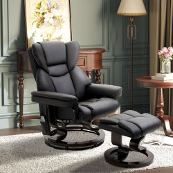 HOMCOM Massagesessel mit Fußhocker, Liegefunktion (Sessel, günstig online kaufen