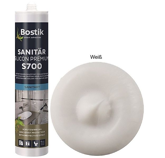 BOSTIK Dichtstoff Bostik S700 Sanitärsilicon Premium 300ml Kartusche Fugen günstig online kaufen