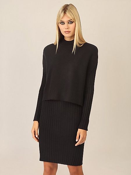 Apart Strickkleid aus Rippenstrickkleid und ärmellosem Pullunder günstig online kaufen