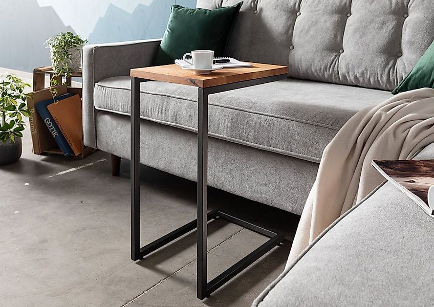 Massivmoebel24 Beistelltisch Beistelltisch Wildeiche 30x40x60 natur geölt L günstig online kaufen