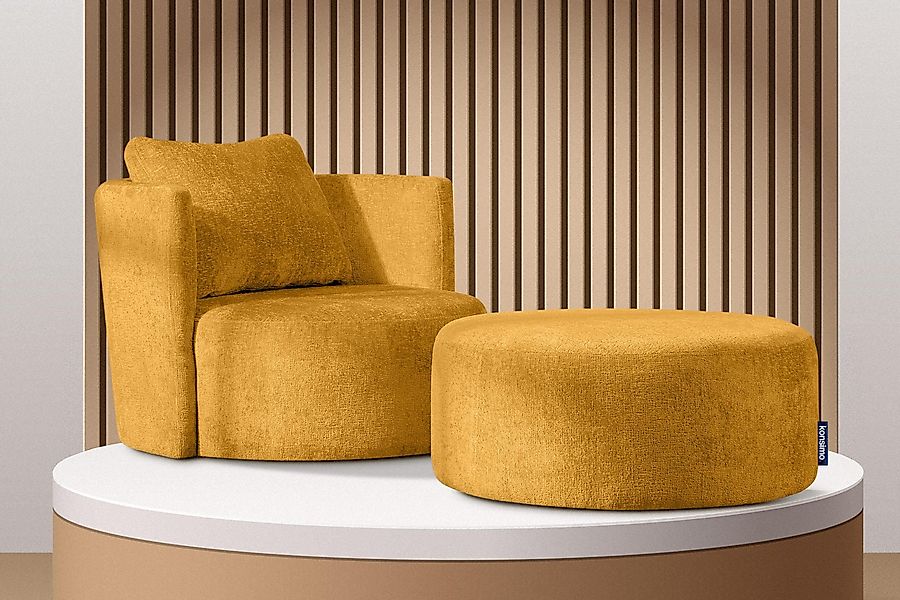 KONSIMO® Drehsessel Loungesessel RAGGI, mit 360° günstig online kaufen