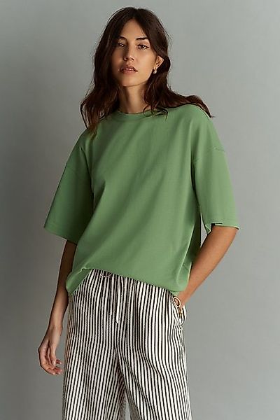 Next T-Shirt Kastiges Relaxed Fit Oversized-T-Shirt, Baumwolle (1-tlg) günstig online kaufen