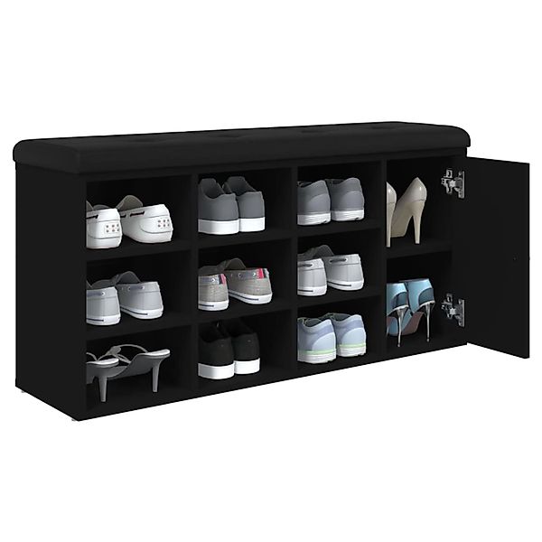 vidaXL Schuhbank Schwarz 102x32x50 cm Holzwerkstoff günstig online kaufen