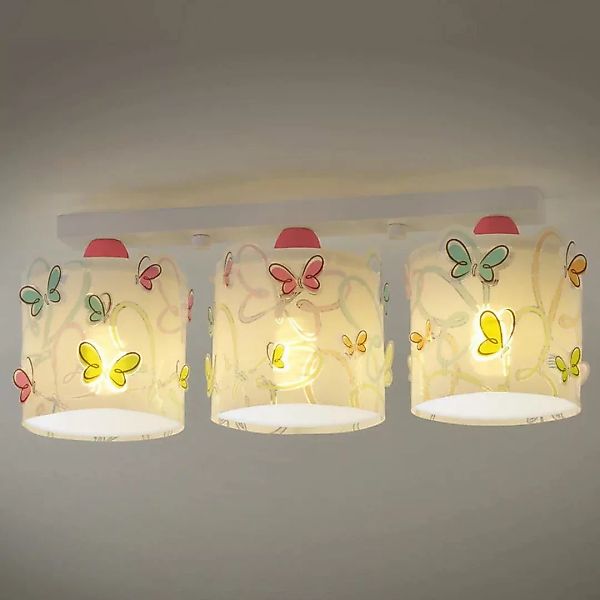 Kinderzimmer Deckenleuchte Butterfly 3xE27 günstig online kaufen