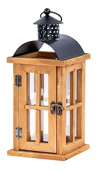 Levandeo® Kerzenlaterne, Laterne H29cm Braun Holz günstig online kaufen