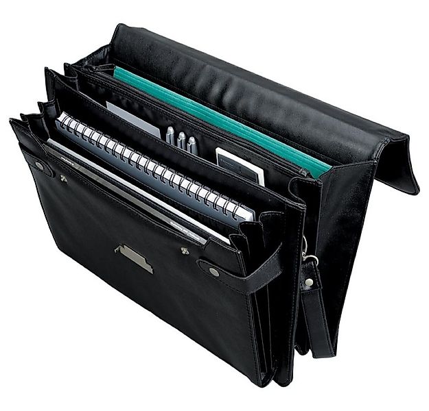 Alassio® Umhängetasche 1 Aktentasche CANTANA Lederimitat - schwarz (1-tlg) günstig online kaufen