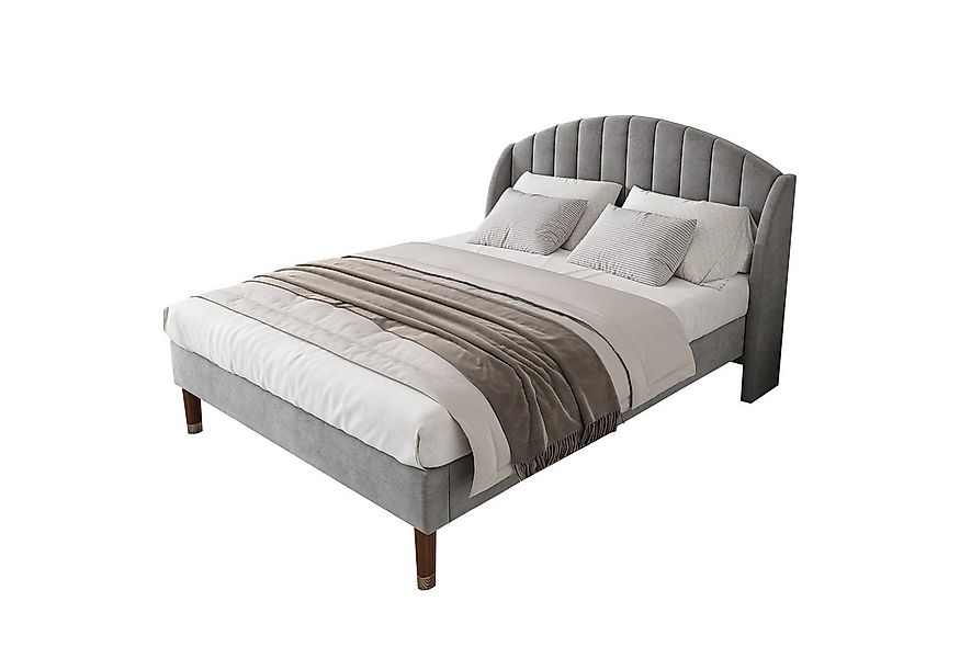 Flieks Polsterbett, Doppelbett Massivholzbett Kiefer 160x200cm Samt günstig online kaufen