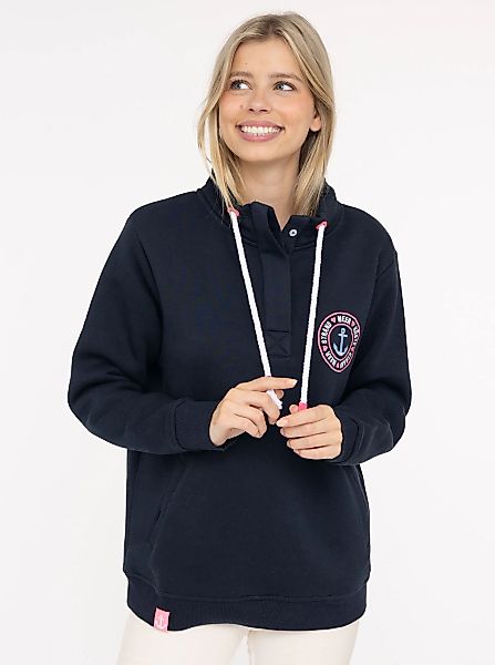 Zwillingsherz Troyer ""Anker Kreis"", Regular Fit, mit Zipper, Stehkragen, günstig online kaufen