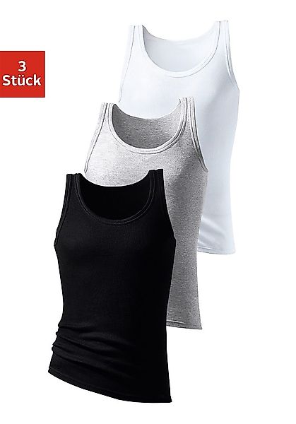 H.I.S Tanktop "Feinripp", 3 Stk. aus weicher Baumwollqualität günstig online kaufen