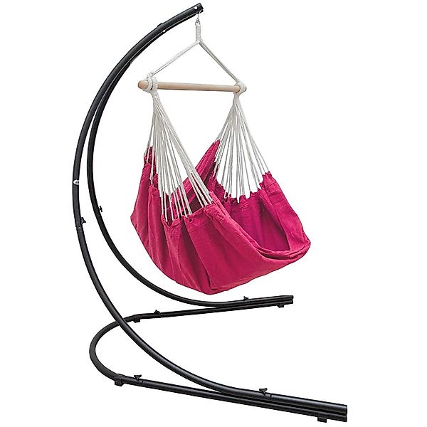 AMANKA Hängesesselgestell mit XXL Hängesessel Pink günstig online kaufen