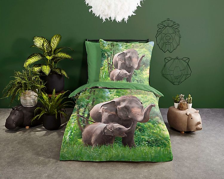 good morning Wendebettwäsche »Lesli«, Baumwolle, 135x200, 2 Teilig, Reißver günstig online kaufen