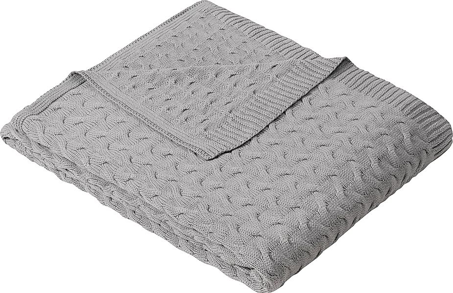 Wolldecke Strickdecke Somero, IBENA, Strickmuster, Kuscheldecke günstig online kaufen