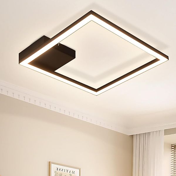 ZMH LED Deckenleuchte Wohnzimmer Schwarz/Weiß Quadratisch günstig online kaufen