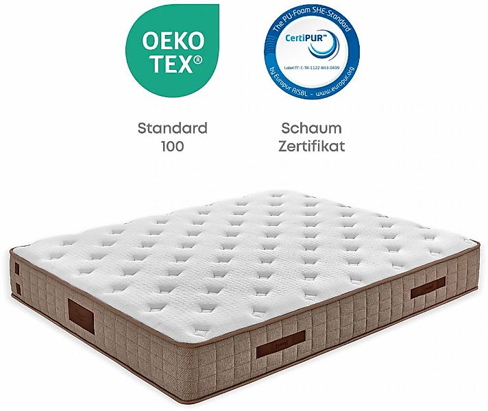 Yatas Bedding Taschenfederkernmatratze "Majestät First Class Cool& Wool", 3 günstig online kaufen