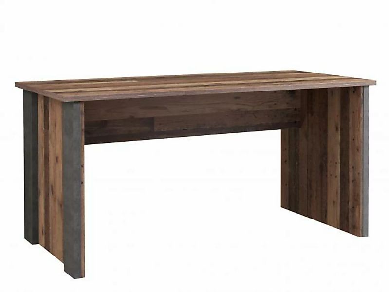 Schreibtisch 153 cm breit CLIF von Forte Old-Wood Vintage / Beton günstig online kaufen