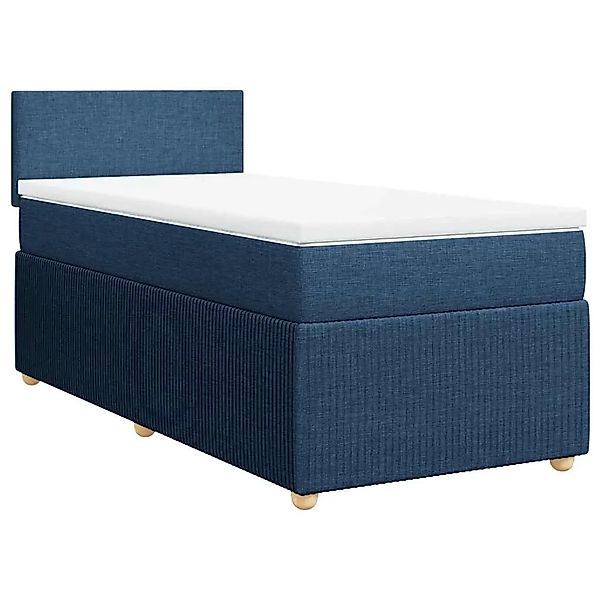 vidaXL Boxspringbett mit Matratze Blau 90x190 cm Stoff 3287310 günstig online kaufen