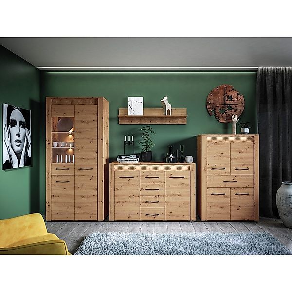 Lomadox Wohnwand ARTA-131, (4-St), in Artisan günstig online kaufen