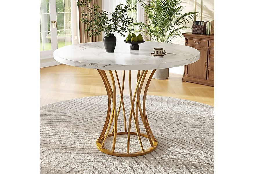 STILVORA Esstisch Küchentisch mit marmorierte Tischplatte&goldene Beine,Tis günstig online kaufen