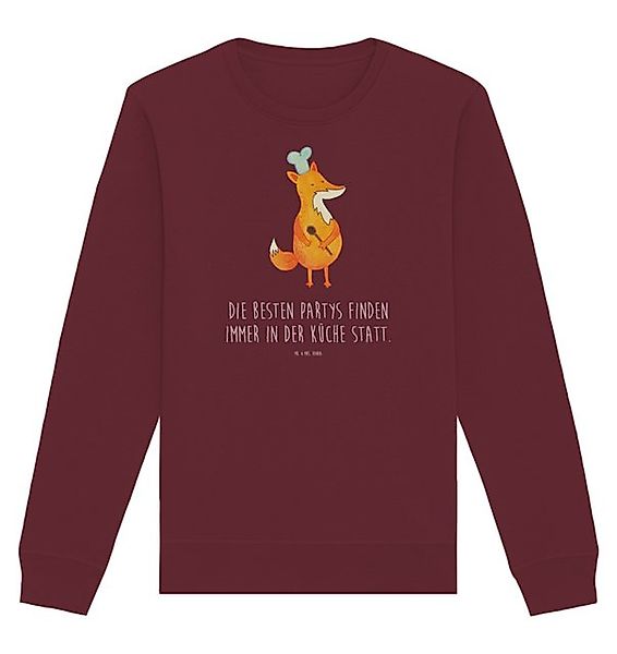 Mr. & Mrs. Panda Longpullover Fuchs Koch Größe L - Burgundy - Geschenk, Füc günstig online kaufen