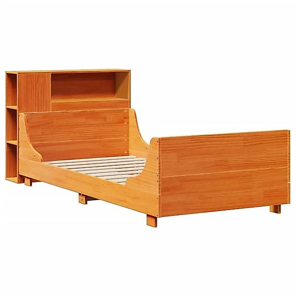 vidaXL Massivholzbett ohne Matratze Wachsbraun 75x190 cm Kiefernholz 332379 günstig online kaufen
