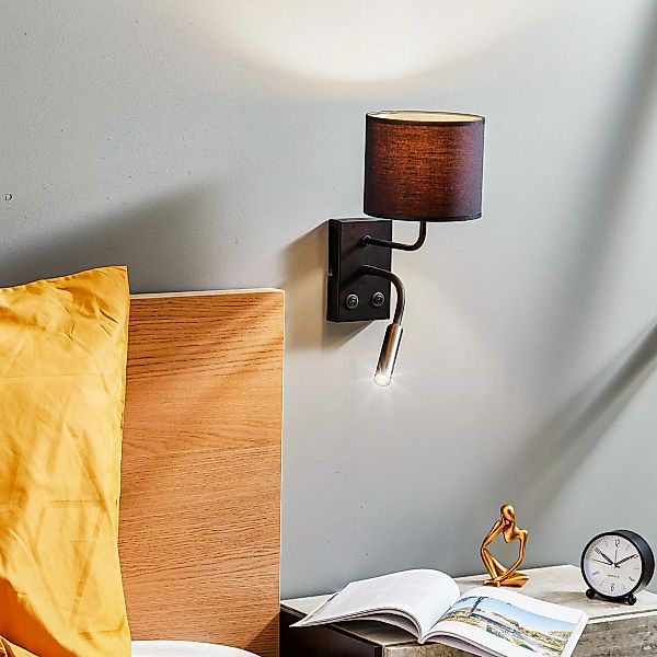 Wandlampe Soho zylindrisch Leselicht schwarz/gold günstig online kaufen