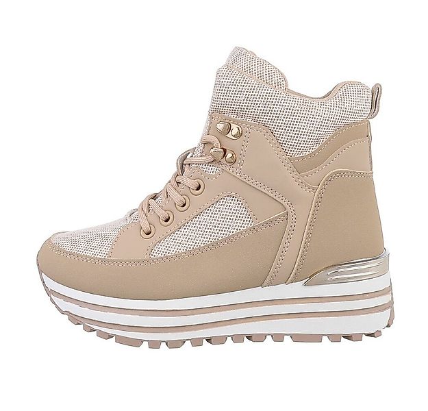 Ital-Design Damen High-Top Freizeit Sneakerboots Keilabsatz/Wedge Sneakers günstig online kaufen