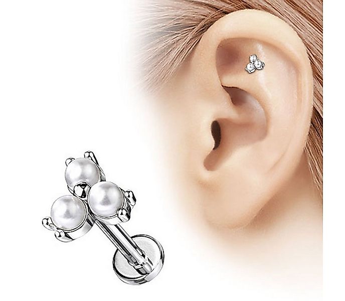 Taffstyle Piercing-Set Ohr Tragus Knorpel Piercing Stecker Perlen Set, Chir günstig online kaufen