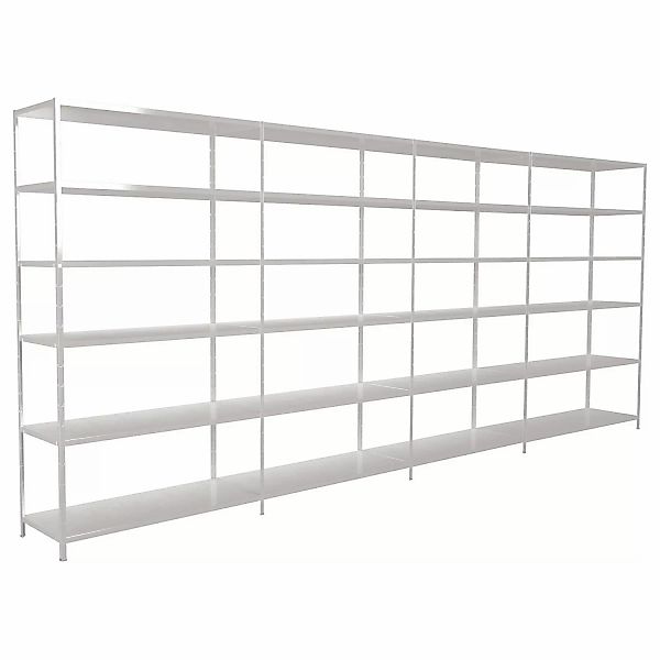 Schulte Steck-Grund-/Anbauregale 230 cm x 380 cm x 50 cm Weiß günstig online kaufen