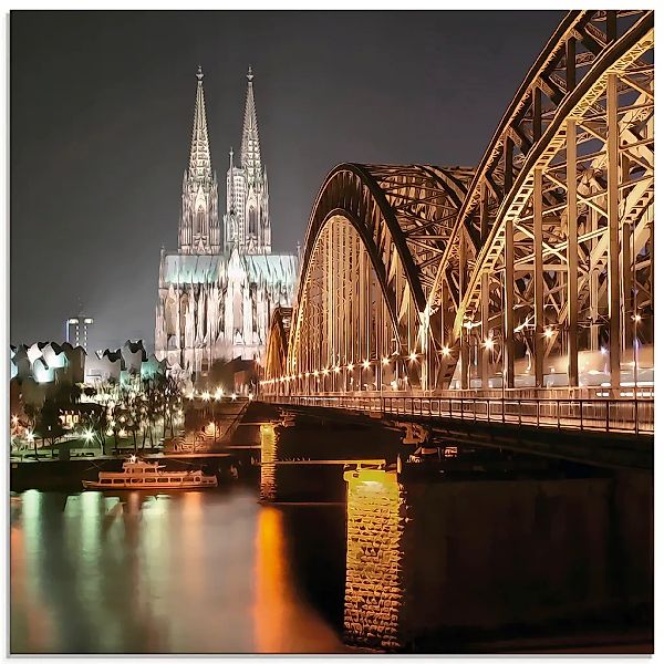 Artland Glasbild »Köln Skyline Collage V«, Brücken, (1 St.), in verschieden günstig online kaufen