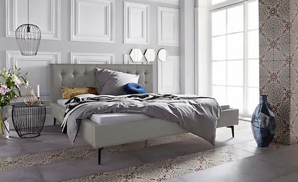 Leonique Polsterbett Sinaloa, mit edler Knopfheftung, in fünf Farben und vi günstig online kaufen