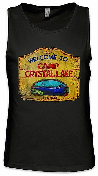 Urban Backwoods Tanktop Camp Crystal Lake Vintage Sign Ärmelloses T-Shirt F günstig online kaufen