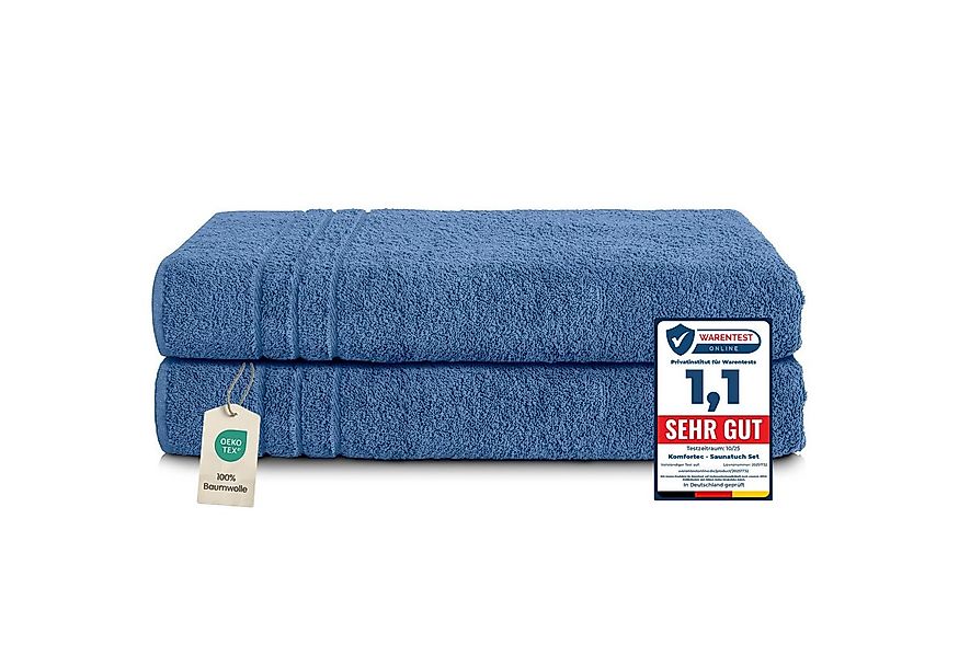 Komfortec Saunatuch Frotte aus 100% Baumwolle, Frottee (Packung, 2-St), 80x günstig online kaufen
