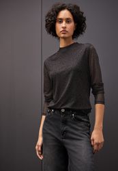 STREET ONE Langarmshirt in transparenter Mesh-Qualität günstig online kaufen