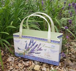 Ambiente Haus Übertopf "Lavendel - Tasche aus Metall" günstig online kaufen