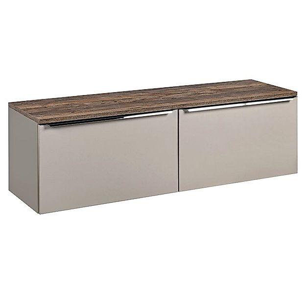Lomadox Waschbeckenschrank PUEBLA-56-TAUPE taupe mit Vintage Oak 160,4/48,5 günstig online kaufen