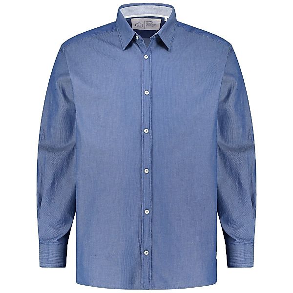 s.Oliver Freizeithemd aus Baumwolle Farbe blau Größe: 5XL günstig online kaufen