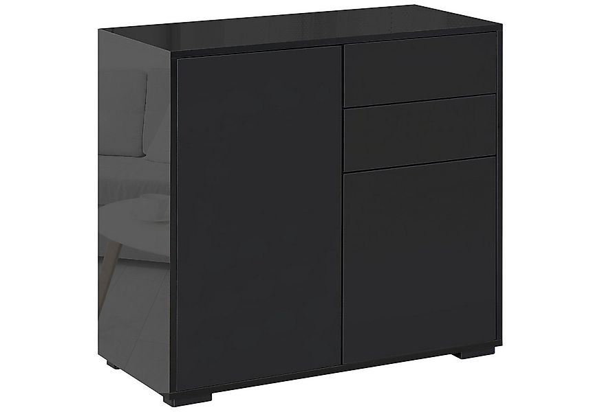 HOMCOM Highboard Sideboard Aufbewahrungsschrank mit 2 Schublade, 2 Türen (M günstig online kaufen
