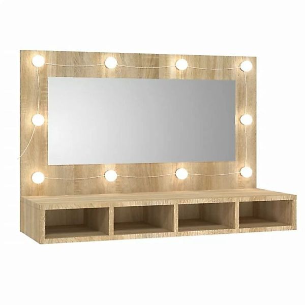 vidaXL Badezimmerspiegelschrank Spiegelschrank mit LED Sonoma-Eiche 90x31,5 günstig online kaufen