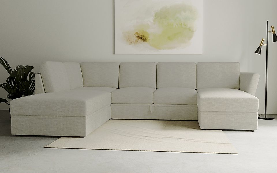 Home affaire Wohnlandschaft »Lavars Schlafsofa«, mit Bettfunktion und Staur günstig online kaufen