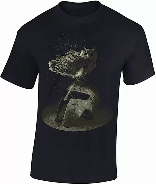 Baddery Print-Shirt Sparta T-Shirt : Sparta Eule - Gym Sport Fitness, hochw günstig online kaufen