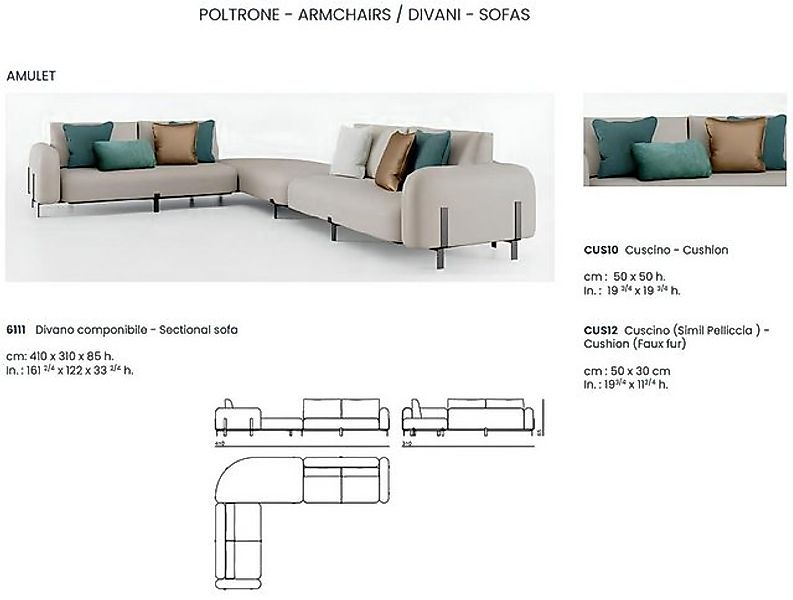 JVmoebel Sofa Design Sofa Zweisitzer Couch Einrichtung Italienische Sofas M günstig online kaufen