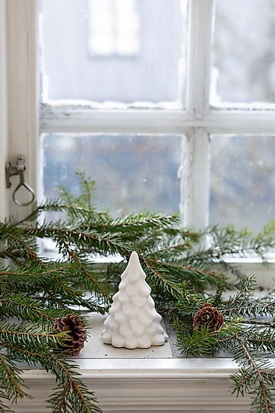 Storefactory Dekobaum Baum Norrskog Keramik Weiß günstig online kaufen