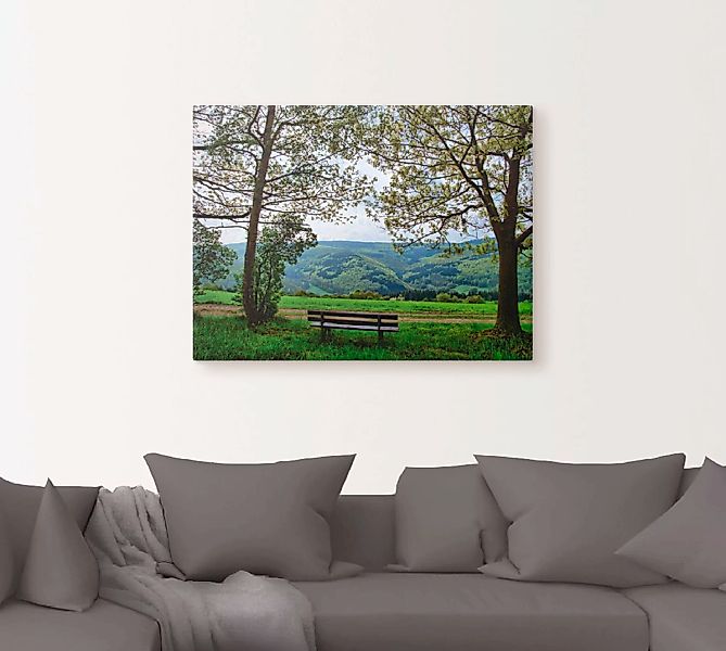 Artland Leinwandbild "Ausblick in den Frühling", Felder, (1 St.), auf Keilr günstig online kaufen