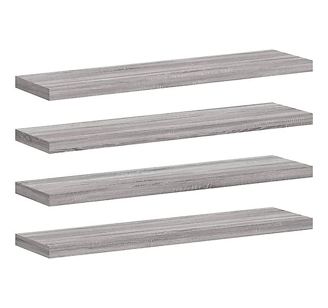 vidaXL Wandregal, Regale 4 Stk. Grau Sonoma 40x10x1,5 cm Holzwerkstoff günstig online kaufen