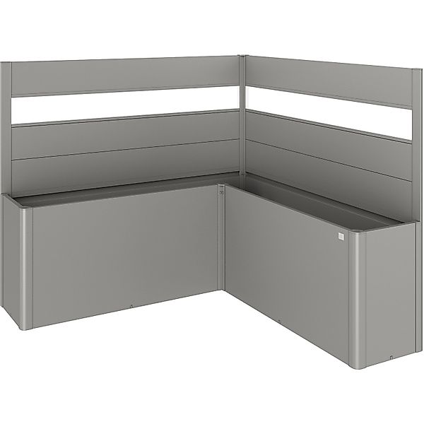 Biohort Sichtschutz Belvedere L-Form 2 Stk. m. Acrylglas Gr. L200 Quarzgr.- günstig online kaufen