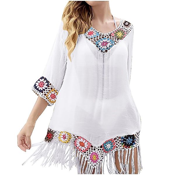 RWEUOQ Strandkleid Damen Fransen Bikini Cover günstig online kaufen